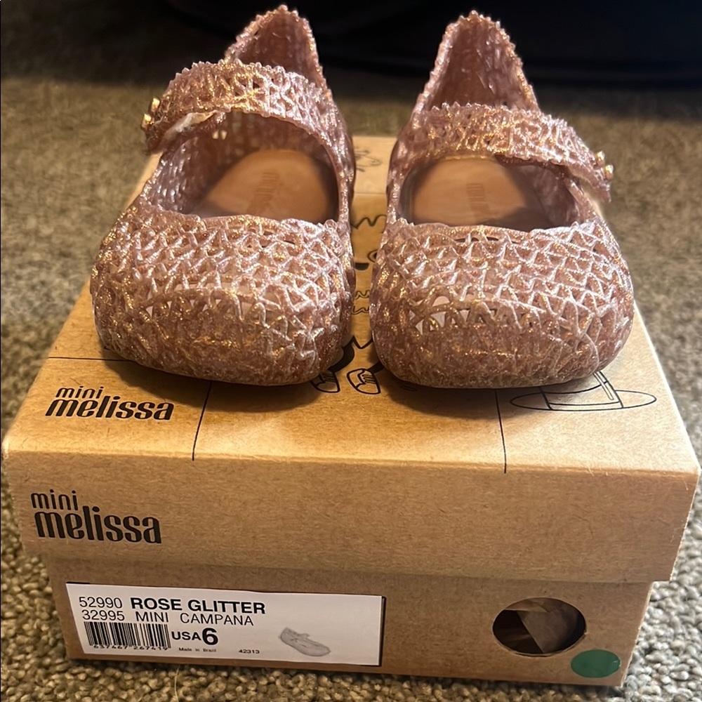 Mini Melissa Campana Rose glitter